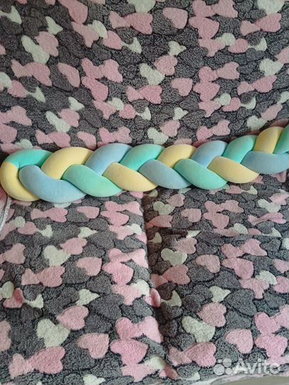 Бортик в кроватку, косичка