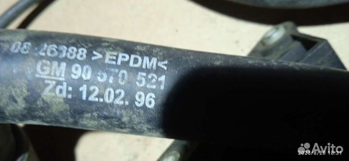 Патрубок системы охлаждения Opel Vectra b 1.6л