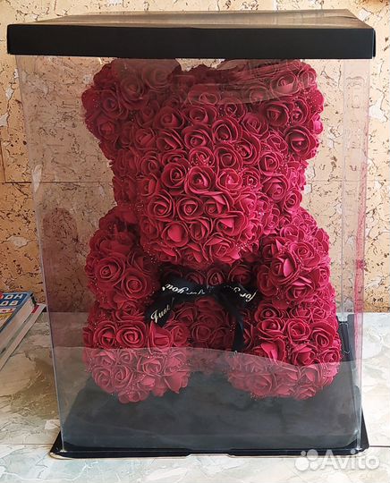 Мишка из роз 40 см