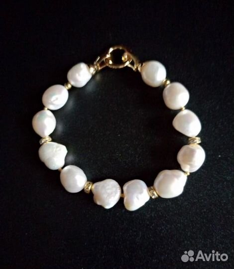 Натуральный жемчуг барокко браслет