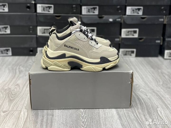 Кроссовки Balenciaga Triple-S Beige (36-40)