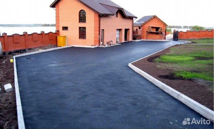 Асфальтные работы. Укладка асфальта и бордюров