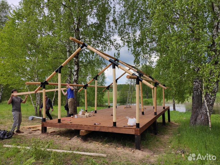 Палатка глемпинг шатер сафари-тент 4*6,22м