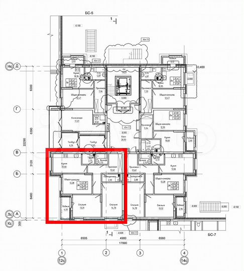 3-к. квартира, 75,3 м², 1/20 эт.