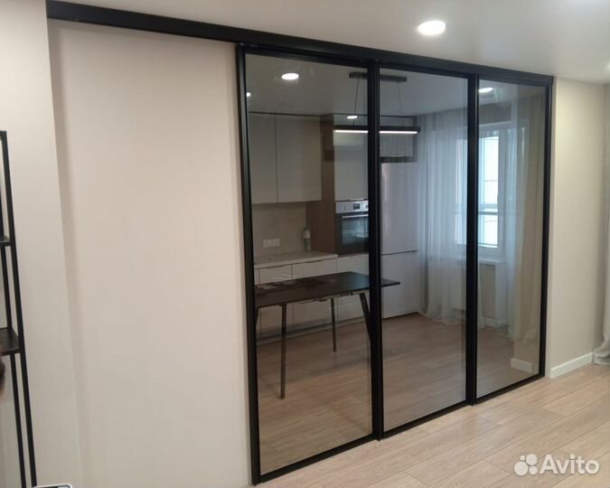 Перегородки и двери из закалённого стекла