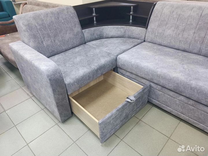 Угловой диван маркиз Серый/Венге