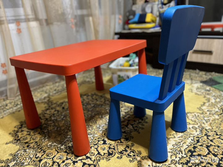 Детский стол и стул IKEA маммут