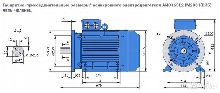 Электродвигатель евростандарта аис 18.5кВт/3000об