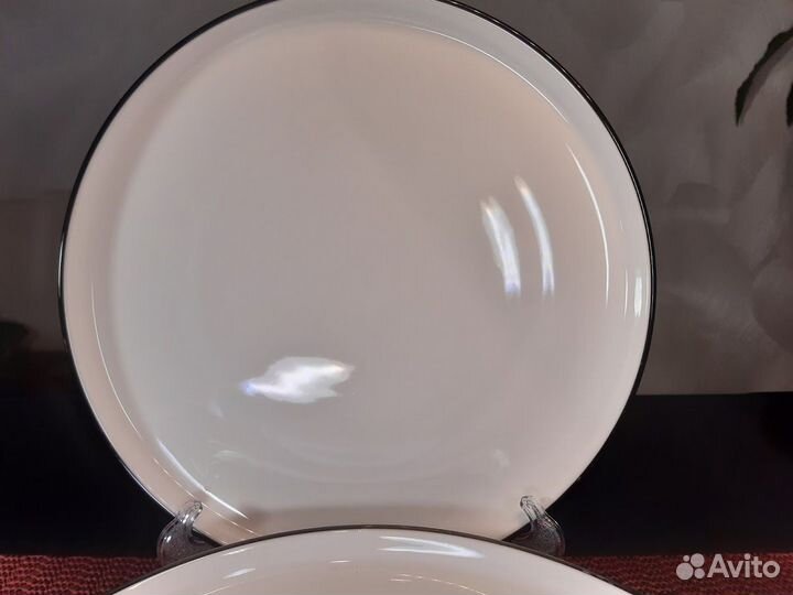 Блюда-тарелки для подачи Фронтьер, 25 см. Фарфор