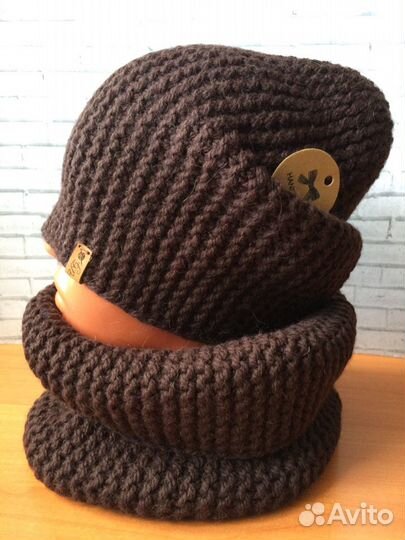 Шапка и снуд ручной работы