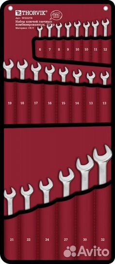 Thorvik W3S22TB Набор ключей комбинированных в сум