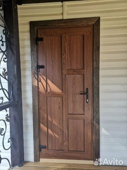 Пластиковые двери входные с установкой
