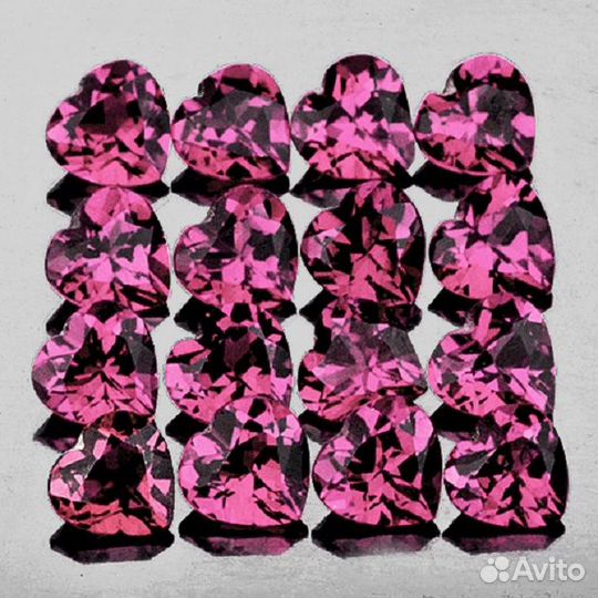 Гранат натуральный 2,06Ct 3,0мм 16шт VVS сердце