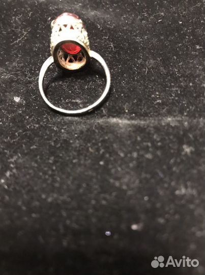 Кольцо серебро 875 пробы