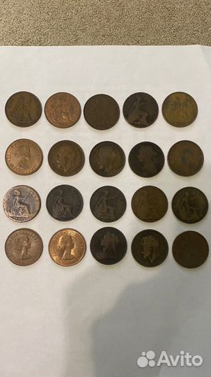 Монеты Великобритания Англия старые