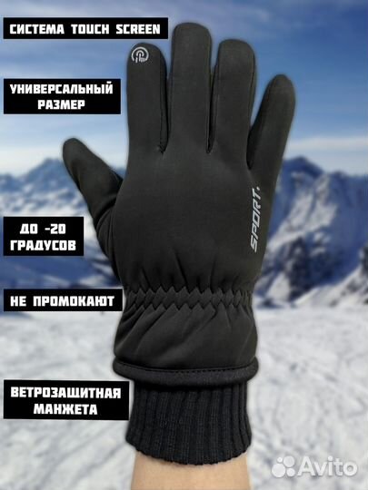 Мужские горнолыжные перчатки