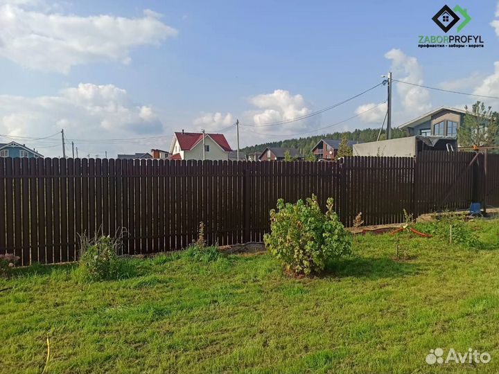 Заборы из профнастила / Заборы из штакетника под к