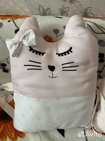 Подушки бортики в детскую кроватку