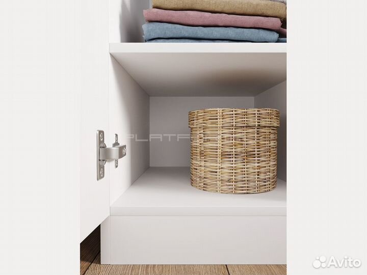 Шкаф пенал с полками PL-205, белый