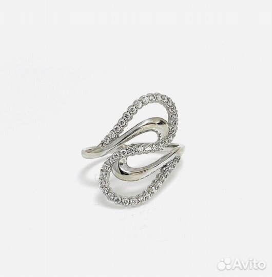 Золотое кольцо с фианитами