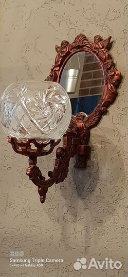 Настенный подсвечник зеркало