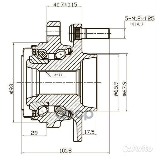 Ступица с подшипником infiniti FX S51/G