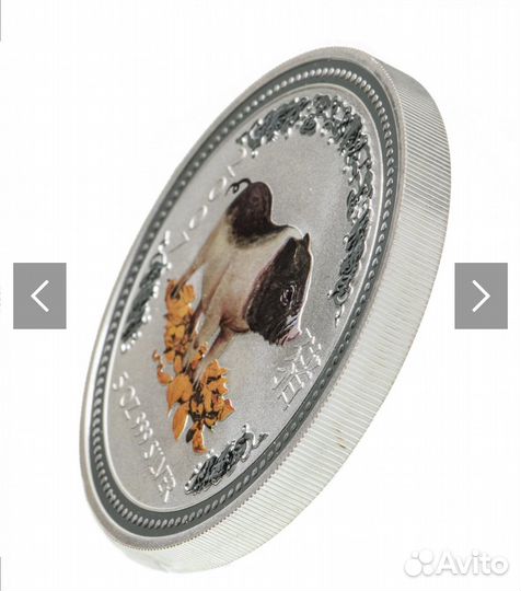 Монета 8 долларов Елизавета 2 юбилейна серебро