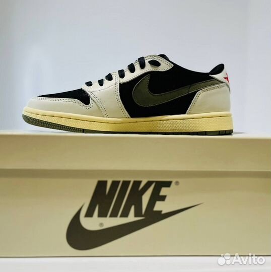 Кроссовки Nike Jordan 1 Low “Travis Scott Olive”