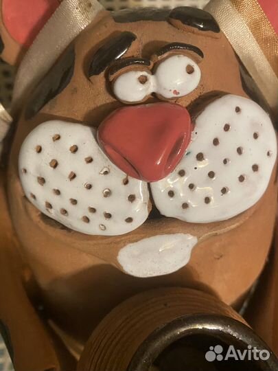 Копилка из глины большая. Кот тигр Новая