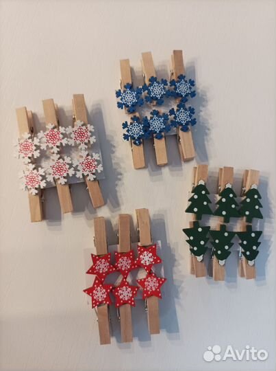 Листья клёна искусственные, прищепки декоративные