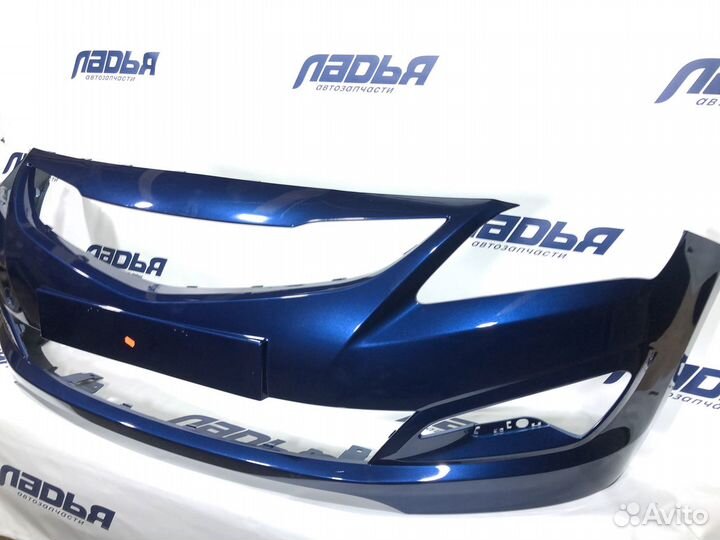 Бампер Hyundai Solaris(14) передний Синий (ZD6)