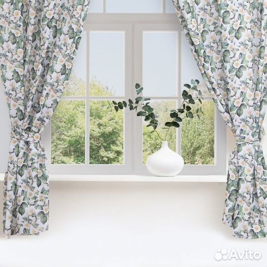 Комплект штор для кухни с подхватами Сamellia 145х