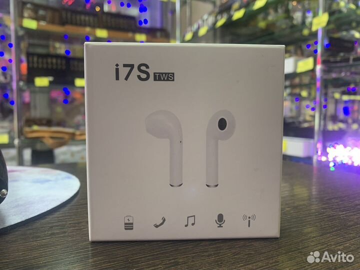 Беспроводные наушники i7S TWS белые на ремонт