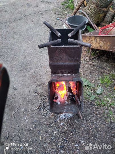 Печка ракетная под казан