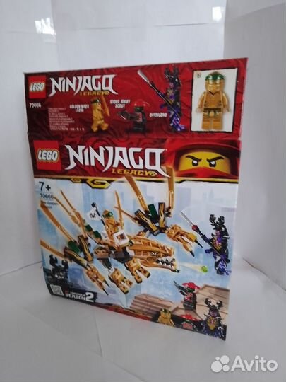 Лего 70666 без фигурок. Золотой дракон Ллойда