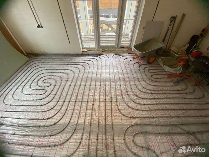 Монтаж отопления в коттедже теплый пол водоснабжен