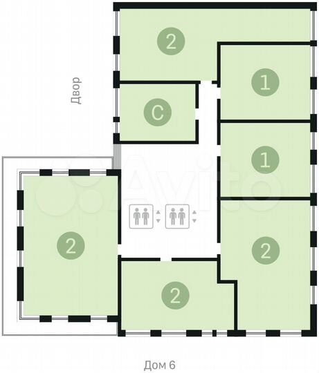 2-к. квартира, 136,8 м², 7/17 эт.