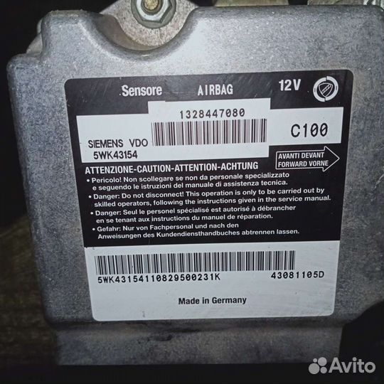 Блок управления подушками безопасности Фиат Дукато