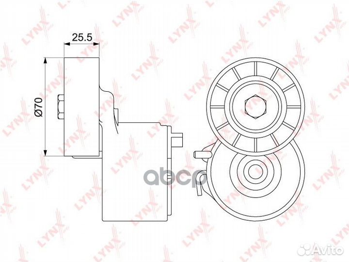 Ролик натяжной приводного ремня PT3190 lynxauto