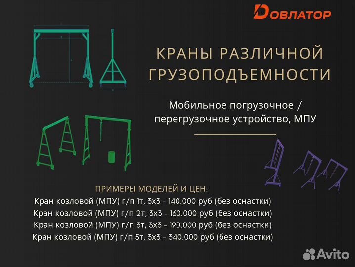 Кран козловой погрузочный усиленный мпу