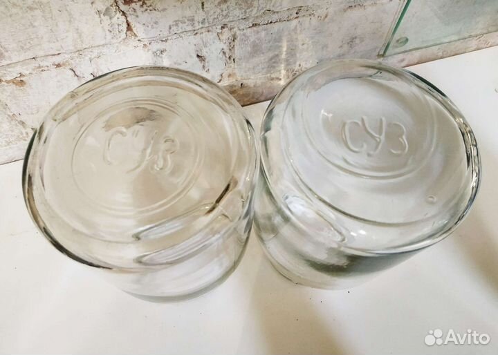 Банка стеклянная 2л винтаж СССР, суз
