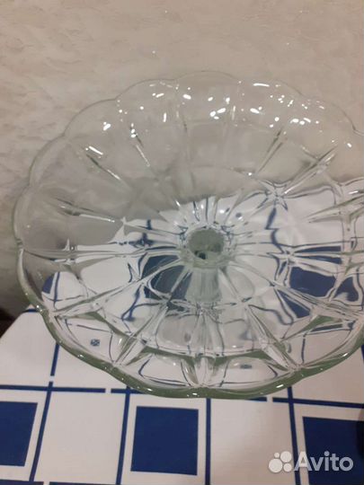 Ваза для фруктов,винтаж, стекло