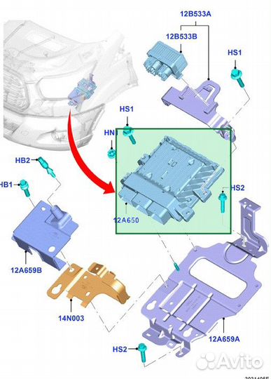 Блок управления двс Ford Transit 8 MK8 2014-2022 2