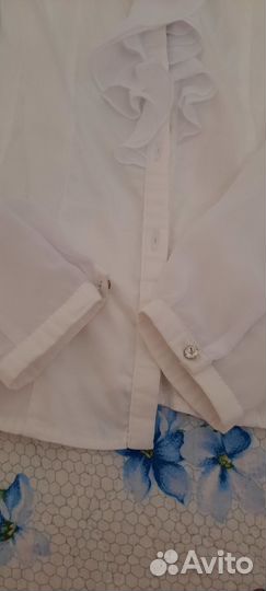 Блузка белая школьная 140 Choupette