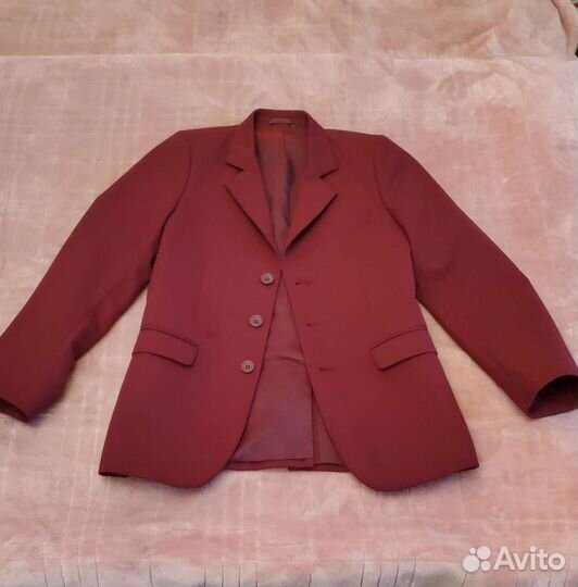 Пиджак жилет бордо школьная форма 128 134