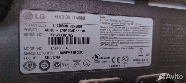 Монитор LG 17