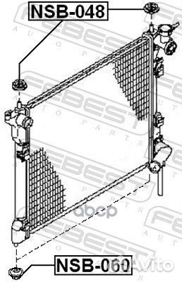 Втулка крепления радиатора NSB060 Febest