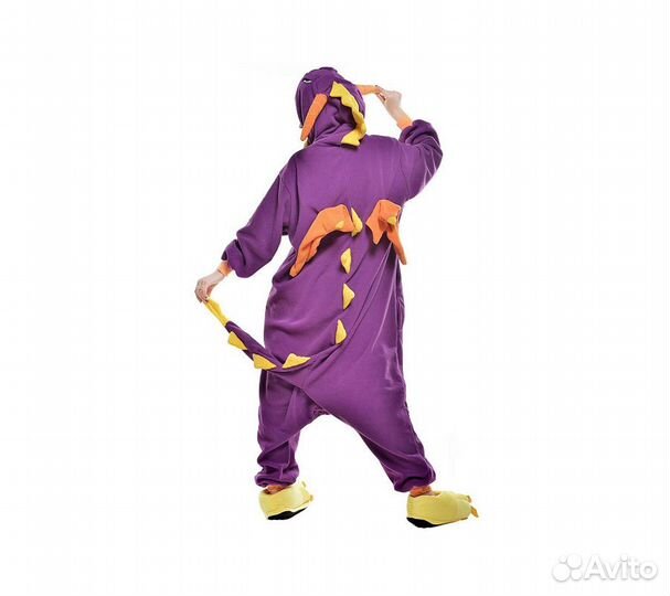Кигуруми FunFur Фиолетовый Дракон L