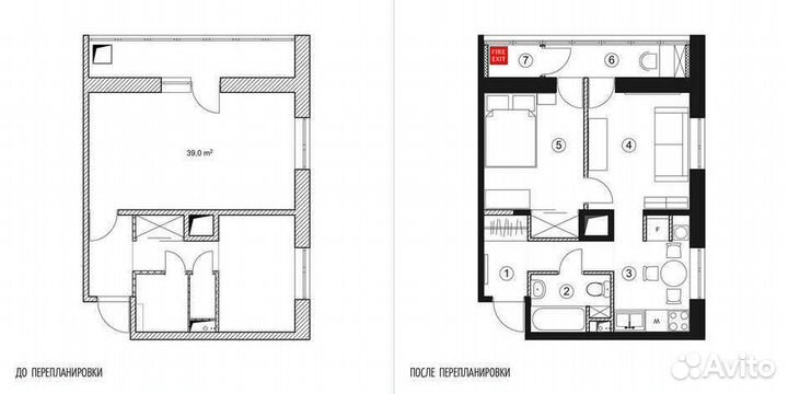 Перепланировка и согласование пом-ний под 