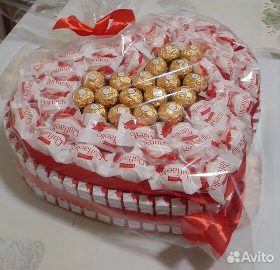 Сердце из конфет премиум класса